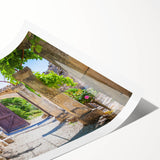 Extra large wall art featuring line art flowers in muted tones on rolled print, ideal for large living room decor.