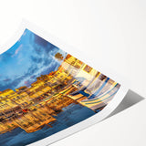 Extra large wall art featuring line art flowers in soft pastel shades on a rolled canvas, ideal for large living room decor.