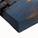 Large art canvas featuring a black and white landscape painting of southern France, ideal for bedroom wall decor.