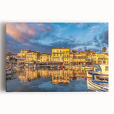 Black and white stretched canvas of a scenic South France landscape, ideal for kitchen wall art.