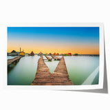 Extra large rolled print of a European scenery featuring vibrant floral elements, ideal for art wall dining room.