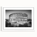 Textured art depicting abstract Roman scenery in earthy tones on a white matted frame, suitable for bedroom decor.