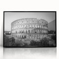 Large abstract wall art depicting a stylized Rome scenery in muted earth tones, framed acrylic.