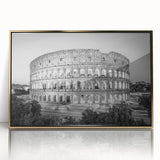 Art deco poster of Rome scenery in acrylic frame with gold accents, ideal for modern art wall decor.