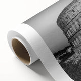 Art Deco poster of Rome with pastel shades on rolled canvas, great for nursery wall art.