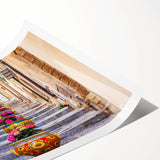 Extra large wall art featuring line art flowers in black and white, ideal for large living room decor.