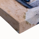 Black and white landscape art painting of Sicilian scenery on large stretched canvas, ideal for bedroom wall decor.