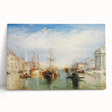 Black and white stretched canvas of Venice scenery, ideal for kitchen wall art.