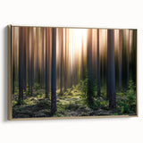 Framed canvas featuring a vintage-style landscape painting of a Latvian scenery, with muted earth tones.