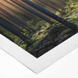 Art deco poster of a European cityscape in muted earth tones on rolled canvas, suitable for dining room decor.