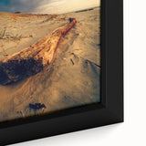 Extra large framed canvas of a textured, colorful European Lithuanian landscape, ideal for living room decor.