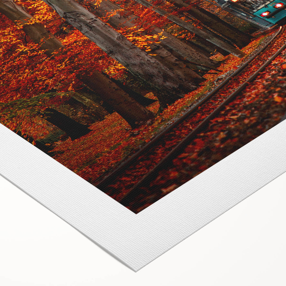 Art deco poster featuring a European cityscape in muted sepia tones, printed on rolled canvas.