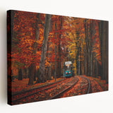 Large canvas print of a European cityscape in muted earth tones, suitable for kitchen wall art.