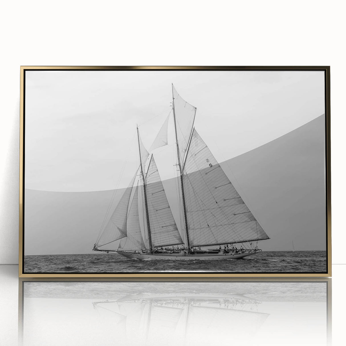 Art deco poster of Barcelona skyline in gold and black tones on framed acrylic, suitable for modern art wall decor.