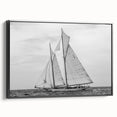 Black and white wall art of a vintage Barcelona landscape on framed canvas, ideal for bedroom decor.