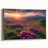 Framed canvas landscape painting depicting a serene Ukrainian scenery in muted earth tones, ideal for bedroom decor.