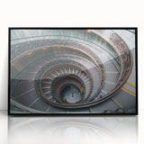 Large abstract wall art depicting the Vatican in muted earth tones on a framed acrylic, ideal for modern living room decor.