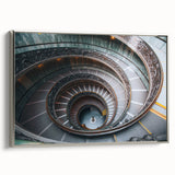Framed canvas of a vintage-style landscape art painting depicting the Vatican, featuring a palette of muted earth tones.
