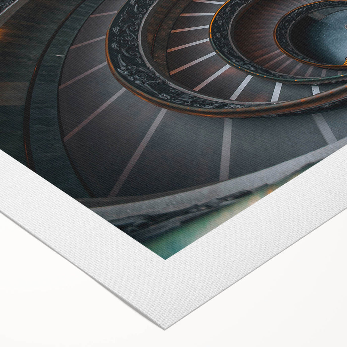 Art deco poster of the Vatican on rolled canvas, featuring muted earth tones, ideal for dining room wall art.