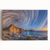 Black and white stretched canvas of Baja California scenery, ideal for kitchen wall art.
