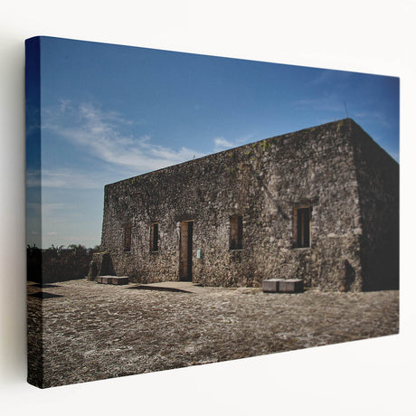 Large canvas print of Quintana Roo, Mexico scenery in vibrant green and blue tones, ideal for kitchen wall art.