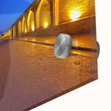 Large abstract wall art featuring a mid-century modernist design of an Iranian landscape in muted earth tones.