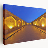 Large canvas print depicting a scenic Middle-Eastern landscape in earthy tones, ideal for kitchen wall art.