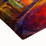 Black and white landscape art painting of a Middle Eastern scenery on stretched canvas, suitable for bedroom wall art.