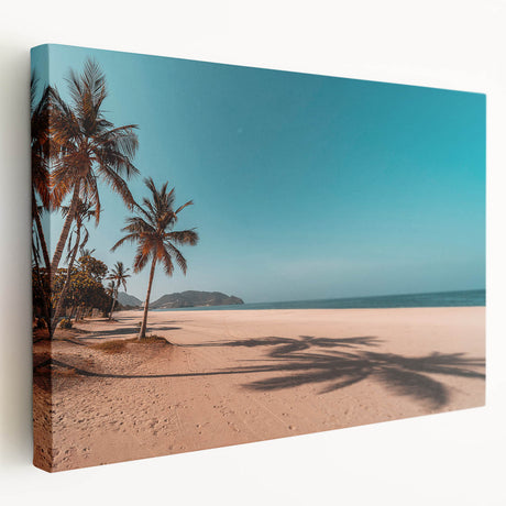 Panoramic view of Omani landscape on stretched canvas, with earthy tones, ideal for kitchen wall art.