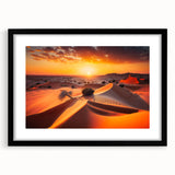 Extra large abstract art print of Abu Dhabi scenery in vibrant colors on a black framed canvas, ideal for living room decor.