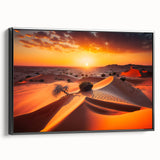 Black and white framed canvas of Abu Dhabi landscape, ideal for bedroom wall art with a vintage poster style.