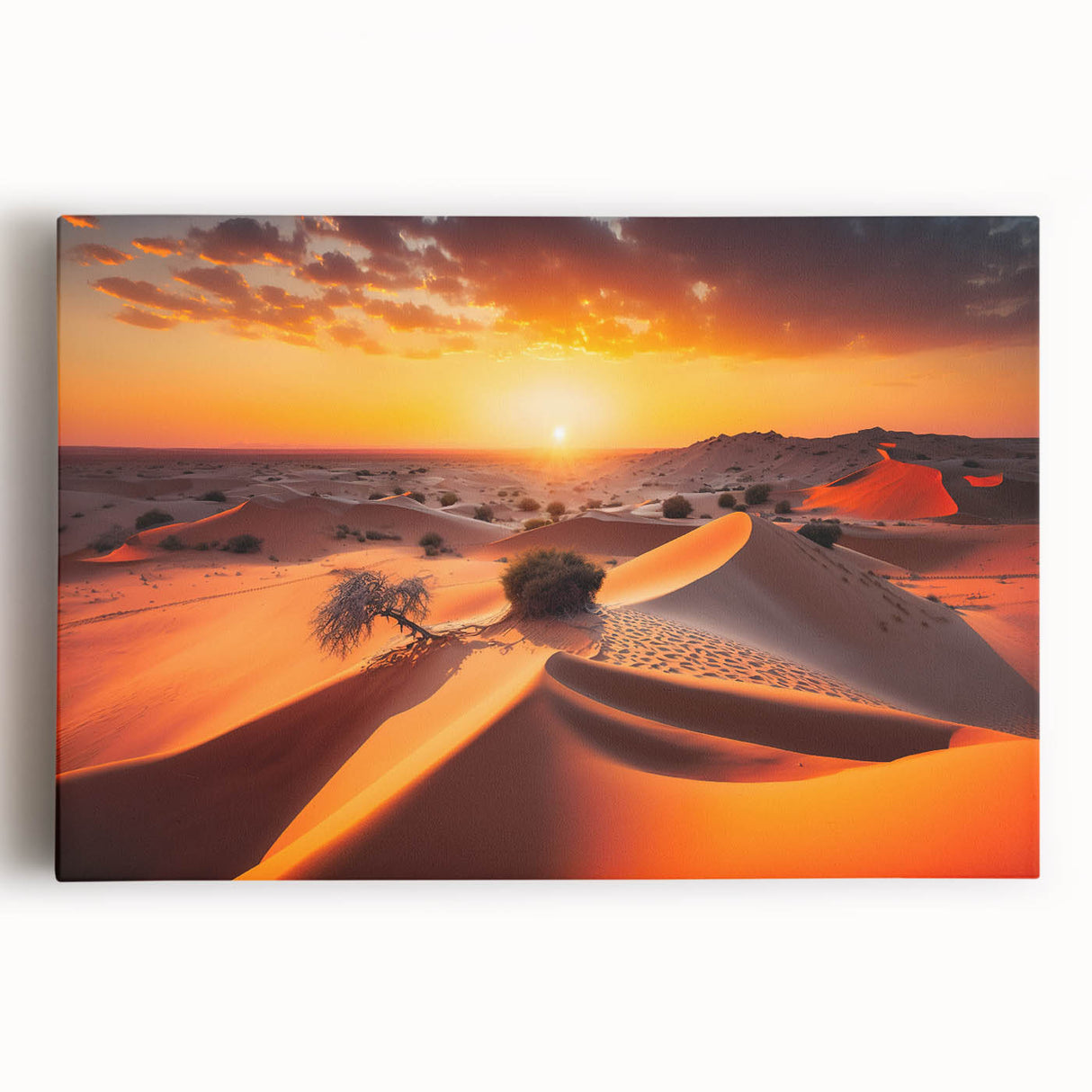 Large black and white stretched canvas of Abu Dhabi skyline, ideal for kitchen wall art.
