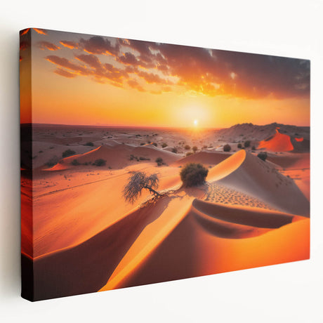 Large canvas print of Abu Dhabi skyline in muted blue and gray tones, ideal for kitchen wall art.