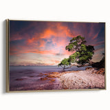 Framed canvas depicting a vintage-style landscape of Auckland, utilizing a monochrome black palette.