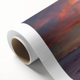 Art deco poster of Auckland skyline in pastel shades on rolled canvas, ideal for nursery wall art.