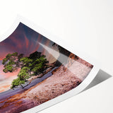 Extra large wall art featuring line art flowers in muted earth tones on rolled print, suitable for large living room decor.