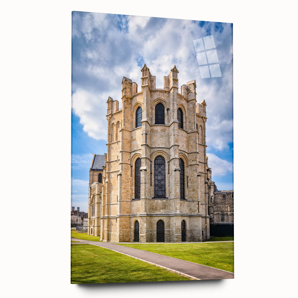 Large abstract wall art of Canterbury, New Zealand in muted earth tones on acrylic glass.