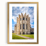 Extra large wall art of abstract Canterbury, New Zealand scenery in textured gold frame, ideal for living room decor.
