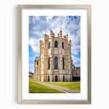 Abstract textured art print of Canterbury, New Zealand in muted earth tones on a silver-framed canvas, ideal for bedroom art.