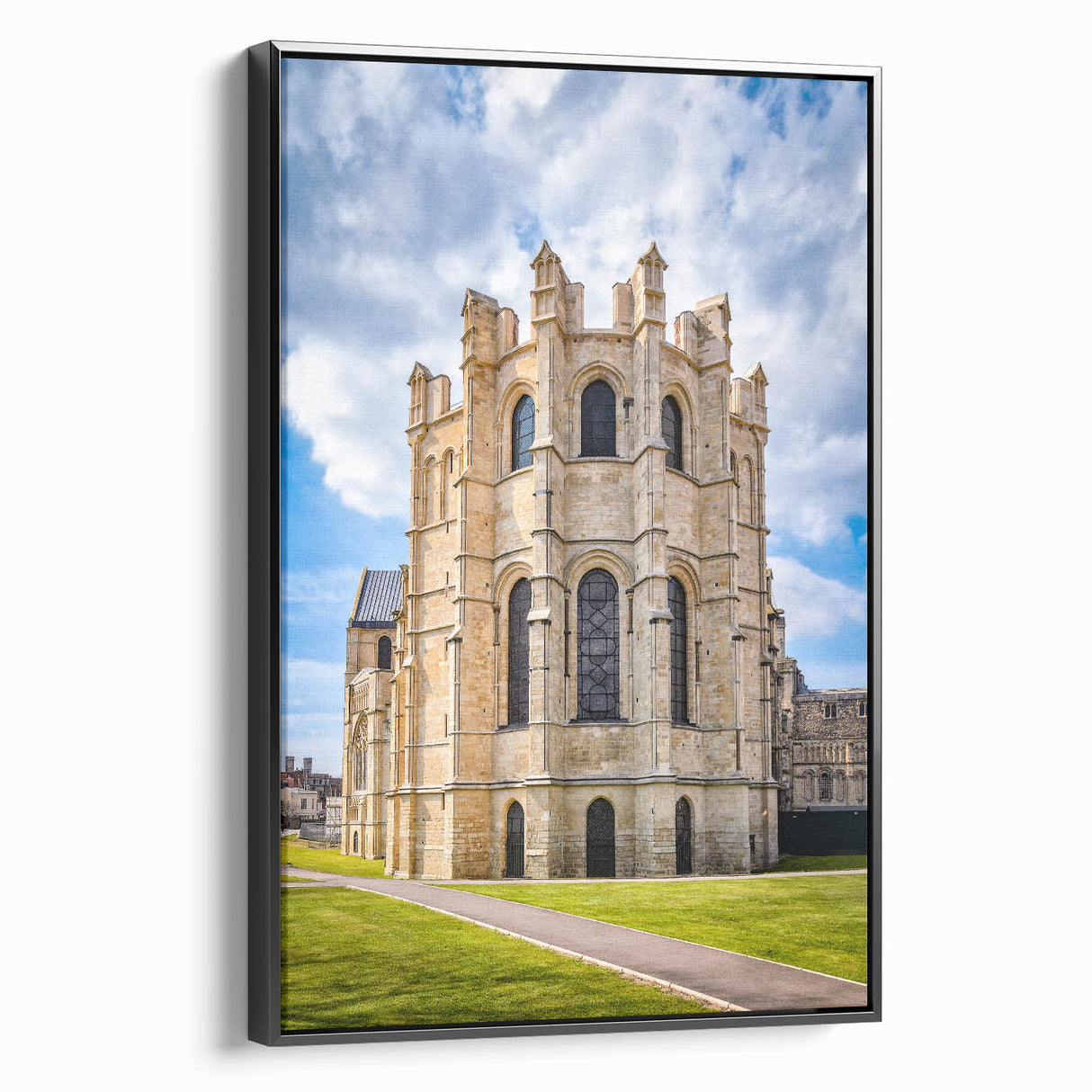 Black and white landscape art of Canterbury, New Zealand on framed canvas, suitable for bedroom wall decor.