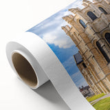 Art Deco-style poster of Canterbury, New Zealand landscape in soft pastel shades on rolled canvas.