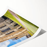 Extra large wall art featuring line art flowers in muted earth tones on a rolled canvas, ideal for large living room decor.