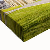 Black and white landscape painting of Canterbury, New Zealand on a large stretched canvas, ideal for bedroom wall art.