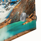 Large abstract wall art depicting an Argentine landscape in mid-century modernist style, ideal for dining room art.