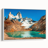 Vintage poster art of an Argentine landscape on framed canvas, featuring colorful art in extra large size.