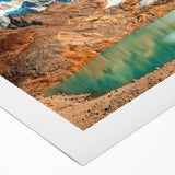 Art deco poster of an Argentine landscape in muted earth tones on rolled canvas, suitable for dining room decor.