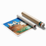 Extra large rolled print of an Argentine landscape featuring soft pastel shades.