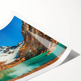 Extra large wall art featuring line art flowers in black on white, rolled print format.