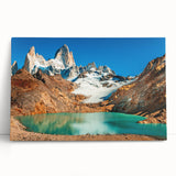Black and white photo of Argentine landscape on stretched canvas, suitable as large kitchen wall art.