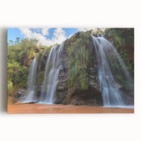 Black and white photograph of Bolivian landscape on large stretched canvas, ideal for kitchen wall art.